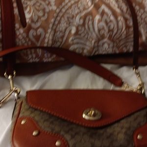 Tan coach bag